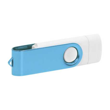 USB flash pamäť 2.0 > biela / modrá (light) > 64GB