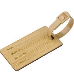 Bambusová visačka na batožinu > hnedá