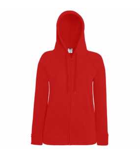 Dámska mikina (Fruit of the Loom-LF LW HOODED JKT) > červená > 2XL