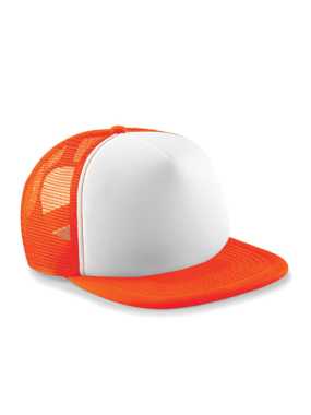 Detská šiltovka (Beechfield Junior Vintage Snapback Trucker) > oranžová / biela