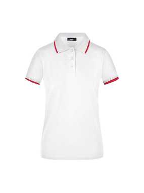 Dámska polokošeľa (JN Ladies' Polo Tipping) > biela / červená > L
