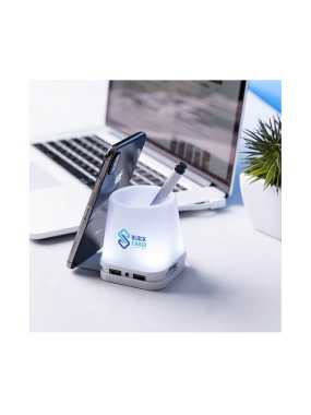 Stojan na perá s USB hubom > biela