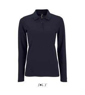 Dámska polokošeľa(SOL'S PERFECT LSL WOMEN-LONG-SLEEVE PIQUÉ POLO)>modrá(frenchnavy)>M