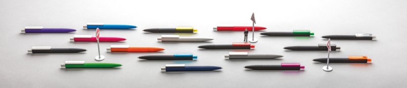 Plastové guličkové / dotykové pero > čierna / žltá