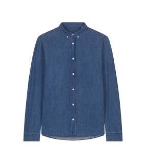 Pánska košeľa (STANLEY\STELLA Stanley Denim Shirt) > modrá (mid wash) > M
