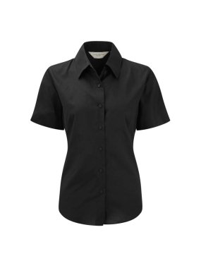 Dámska košeľa(Short Sleeve Easy Care Oxford RUSSELL) > čierna > L