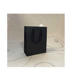 Papierová taška (LUXURY LINE) > čierna > 16x8x25 cm