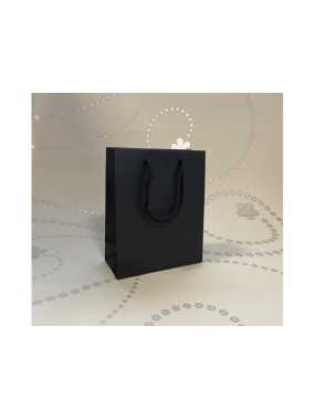 Papierová taška (LUXURY LINE) > čierna > 22x10x27 cm
