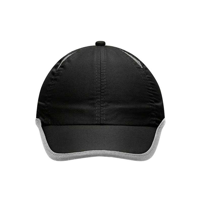 6 panelová šiltovka (MB Micro-Edge Sports Cap) > čierna / šedá (light)