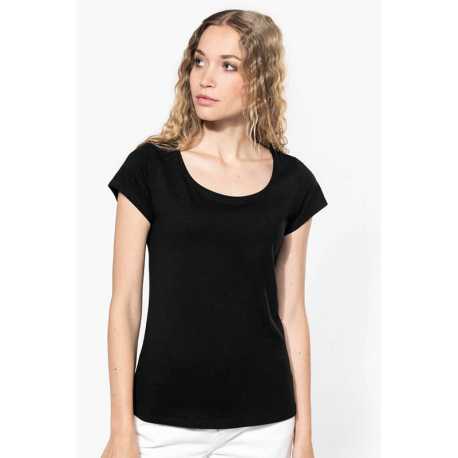 Dámske tričko (KARIBAN LADIES’S BOAT NECK SHORT SLEEVE T-SHIRT) > biela > 2XL