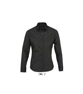 Dámska košeľa (SOLS EDEN LADIES LONG SLEEVED STRETCH SHIRT) > čierna > 2XL