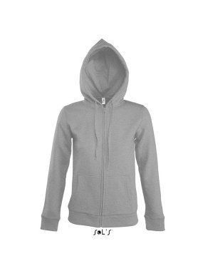 Dámska mikina (SOLS WOMEN JACKET WITH LINING HOOD) > šedá (melange) > XL