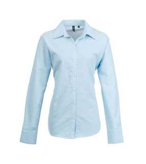 Dámska košeľa (PREMIER LADIES’ SIGNATURE OXFORD LONG SLEEVE BLOUSE)>modrá (light)>XS