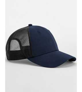 Unisex šiltovka (Beechfield Technical Mesh Trucker) > modrá (navy) / čierna