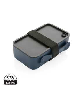 Krabička na jedlo s príborom z GRS recyklovaného PP > modrá (navy)