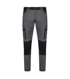 Pánske nohavice (VELILLA TWO-TONE STRETCH TROUSERS) > šedá / čierna > 50