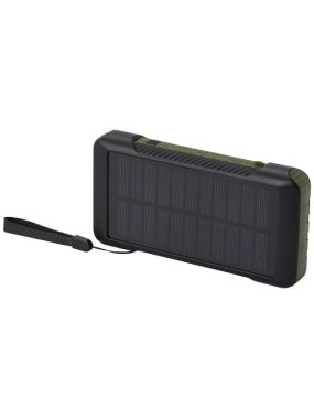 Soldy 10000mAh recyklovaná RCS plastová solární dynamická powerbanka > zelená (army)