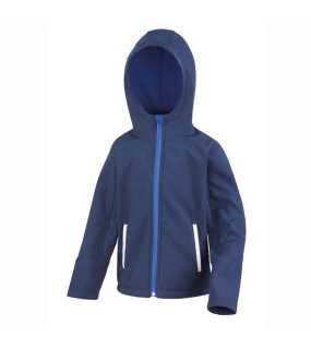 Detská bunda (RESULT Core Youth Hooded Soft Shell)>modrá (navy) / modrá (royal)>XL