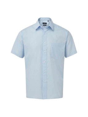 Pánska košeľa (PREMIER MEN'S SHORT SLEEVE POPLIN SHIRT) > modrá (light) > 5XL