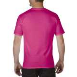 Pánske tričko  (GILDAN PREMIUM COTTON ADULT V-NECK T-SHIRT)>ružová (heliconia)>XL