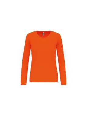 Dámske tričko (PROACT LADIES LONG SLEEVE SPORTS T-SHIRT)>oranžová (fluorescent)>XL