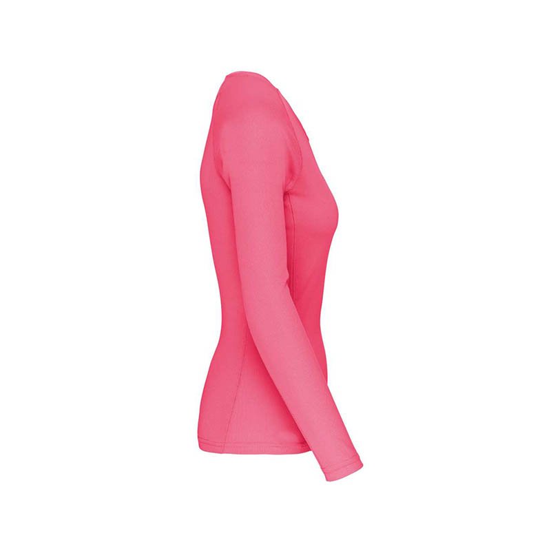 Dámske tričko (PROACT LADIES LONG SLEEVE SPORTS T-SHIRT) > ružová (fluorescent) > L