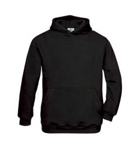 Detská mikina (B&C HOODED/KIDS) > čierna > 12/14