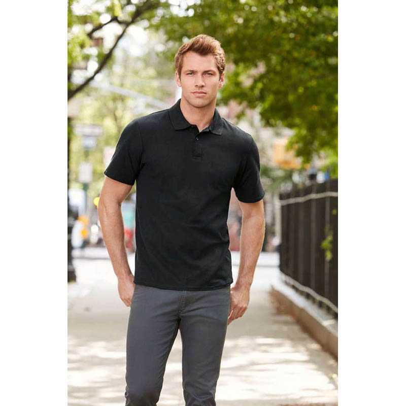 Unisex polokošeľa (Gildan"SOFTSTYLE® ADULT DOUBLE PIQUÉ POLO") > čierna > 3XL