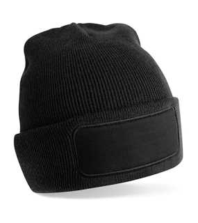 Unisex čiapka (Beechfield Recycled Original Patch Beanie) > čierna