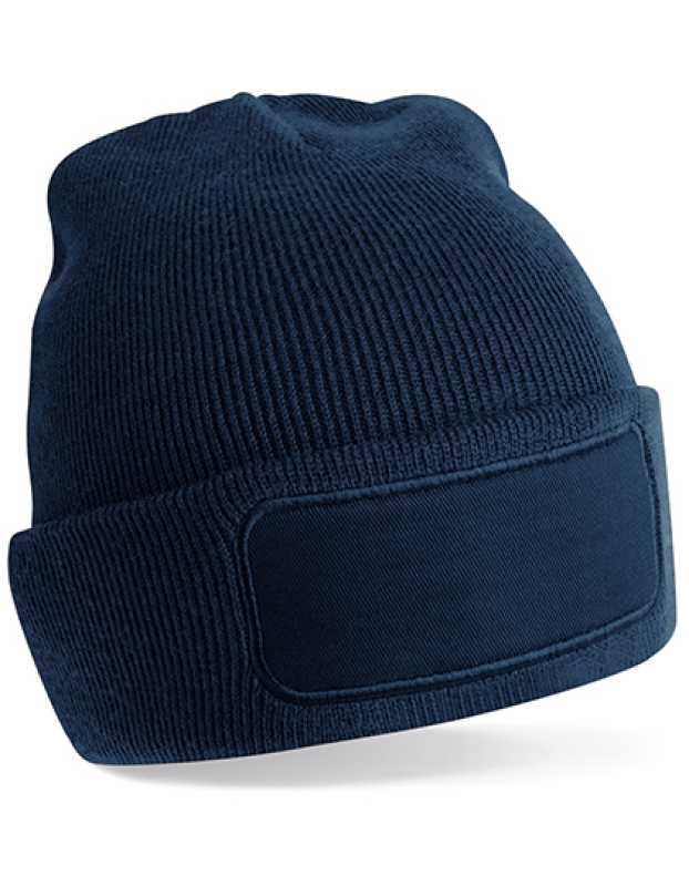 Unisex čiapka (Beechfield Recycled Original Patch Beanie) > modrá (french navy)