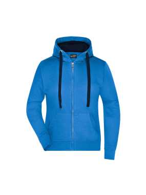 Dámska mikina (JN Ladies' Hooded Jacket) > modrá (cobalt) / modrá (navy) > S