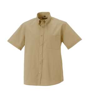 Pánska košeľa(Short Sleeve Classic Twill RUSSELL) > hnedá (sand) > L