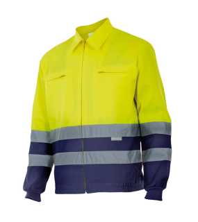 Pánska bunda (VELILLA HV TWO-TONE JACKET) > modrá (marine) / žltá (hi-vis) > XL