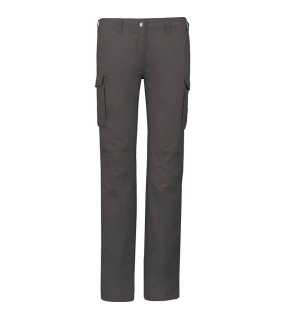Dámske nohavice(Kariban LADIES' LIGHTWEIGHT MULTIPOCKET TROUSERS)>šedá(light charcoal)>38