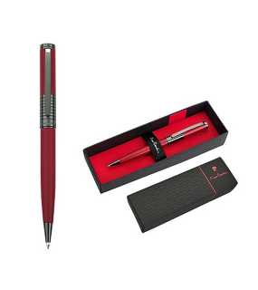 Luxusné kovové guľôčkové pero "PIERRE CARDIN" > červená