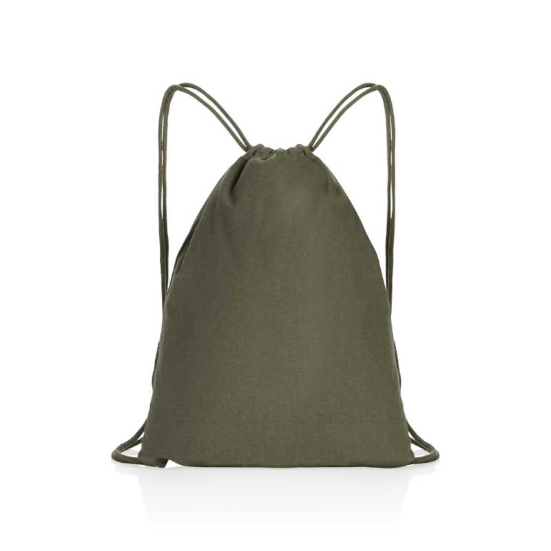 Šnúrkový batoh Impact zo 145g recyklovanej bavlny > zelená