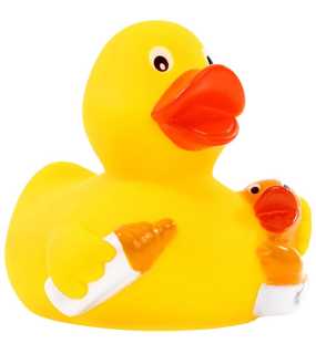 Kačička do vane (MBW Squeaky duck baby bottle) > viacfarebná