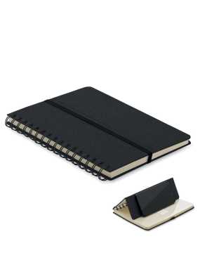 Krúžkový zápisník A5 s držiakom na te > čierna