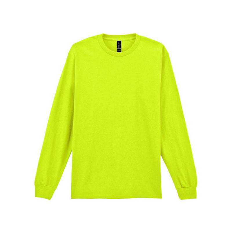 Unisex tričko US(GILDAN ULTRA 205 LS) > zelená (safety) > S