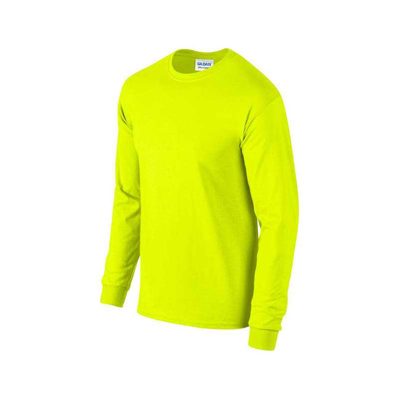 Unisex tričko US(GILDAN ULTRA 205 LS) > zelená (safety) > S