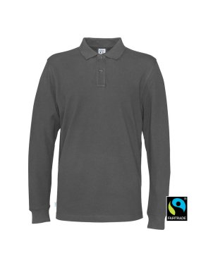 Pánska polokošeľa (COTTOVER PIQUE LONG SLEEVE) > šedá (charcoal) > 3XL