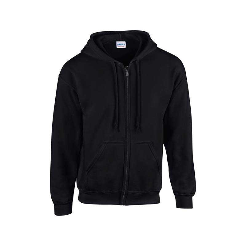 Unisex mikina(GILDAN HEAVY ADULT FULL ZIP HOODED SWEATSHIRT) > čierna > L