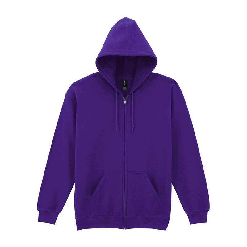 Unisex mikina(GILDAN HEAVY ADULT FULL ZIP HOODED SWEATSHIRT) > fialová (purple) > S