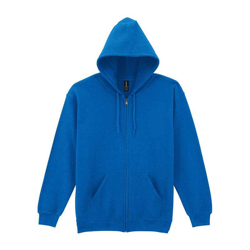 Unisex mikina(GILDAN HEAVY ADULT FULL ZIP HOODED SWEATSHIRT) > modrá (royal) > S