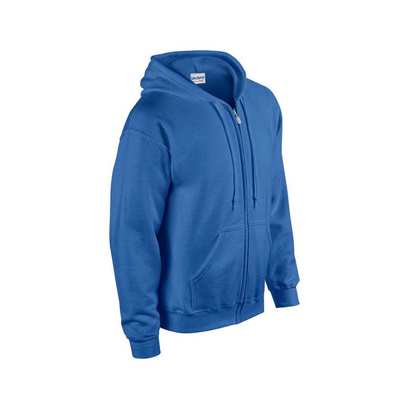 Unisex mikina(GILDAN HEAVY ADULT FULL ZIP HOODED SWEATSHIRT) > modrá (royal) > S