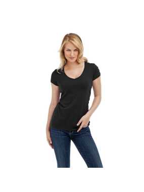 Dámske tričko (Megan V-neck STEDMAN) > čierna > S