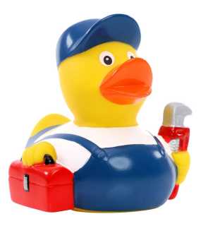 Kačička do vane (MBW Squeaky duck plumber) > viacfarebná