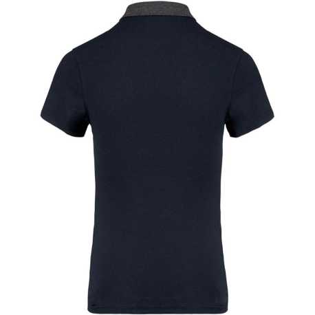 Dámska polokošeľa(Kariban"LADIES' TWO-TONE JERSEY POLO")>modrá(navy)/šedá(dark heather)>XS