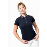 Dámska polokošeľa(Kariban"LADIES' TWO-TONE JERSEY POLO")>čierna/šedá(dark heather)>M