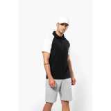 Unisex polokošeľa (KARIBAN POLO BASEBALL) > čierna / červená > XL